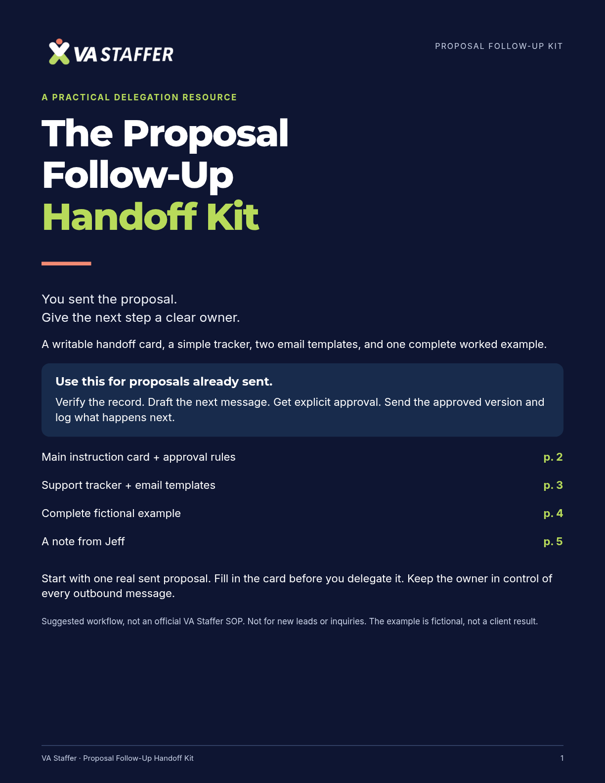 The Proposal Follow-Up Handoff Kit